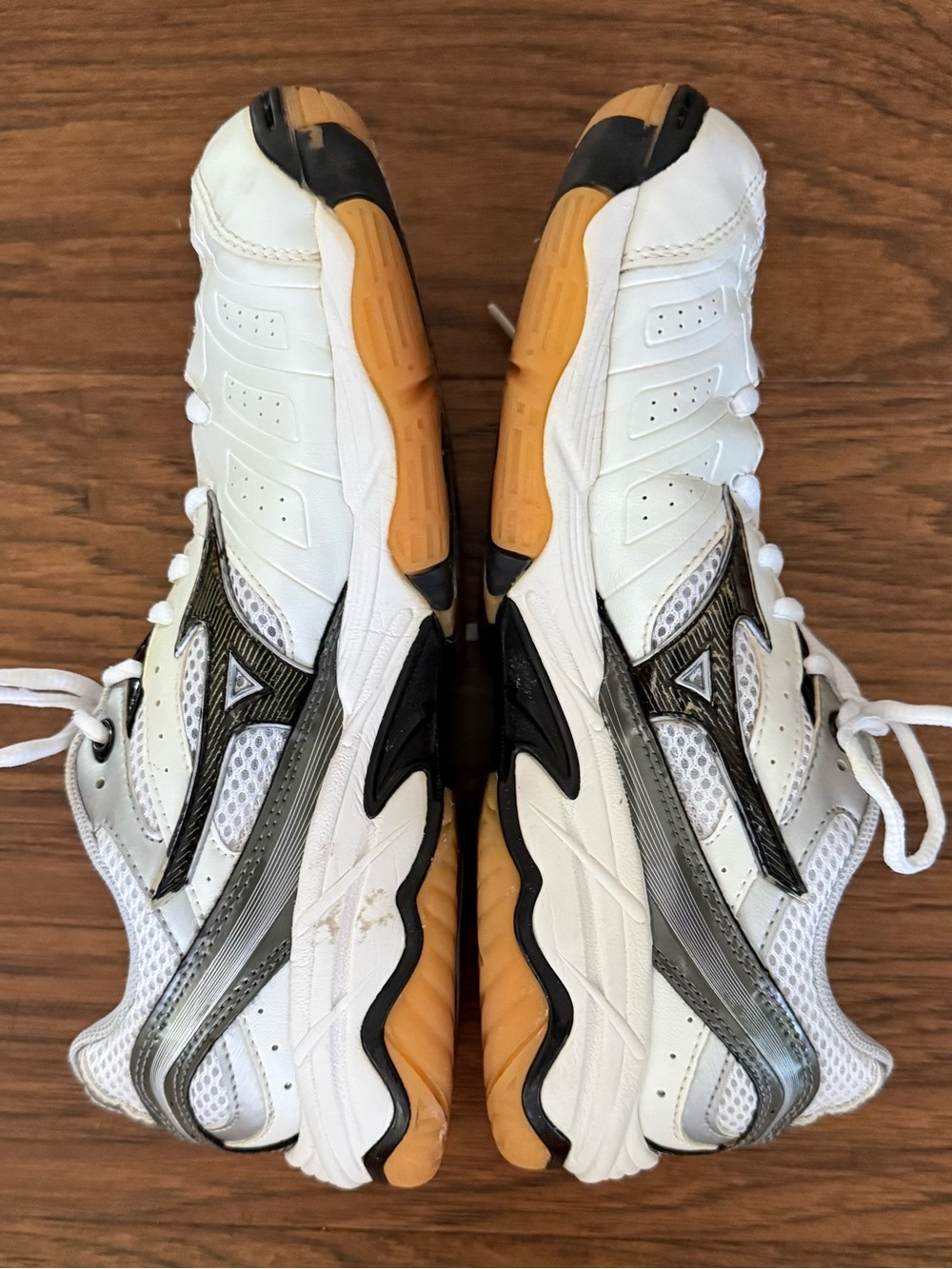 Mizuno Wave Rally Volleyball Shoes Women's 9 White Black Gum Sole Sport Sneakers - Picture 6 of 11